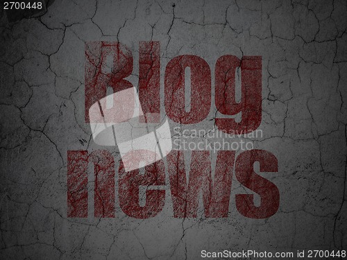 Image of News concept: Blog News on grunge wall background