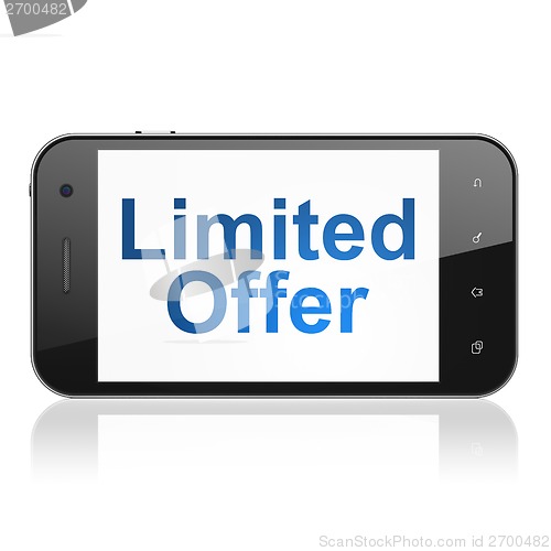 Image of Finance concept: Limited Offer on smartphone