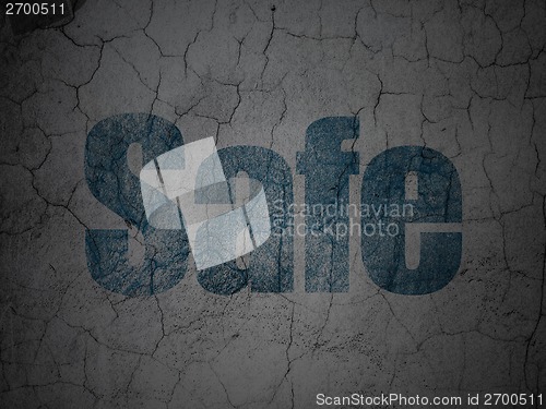 Image of Privacy concept: Safe on grunge wall background