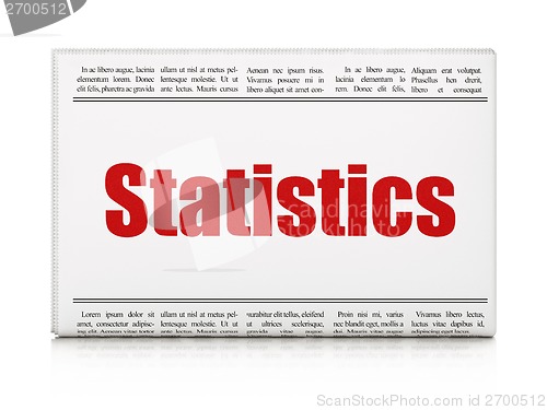 Image of Business concept: newspaper headline Statistics