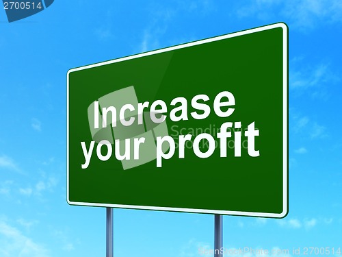 Image of Business concept: Increase Your profit on road sign background