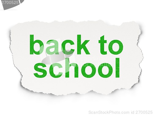 Image of Education concept: Back to School on Paper background