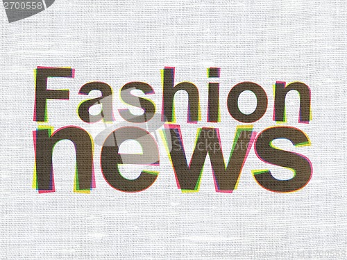 Image of News concept: Fashion News on fabric texture background