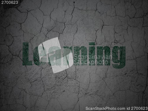 Image of Education concept: Learning on grunge wall background