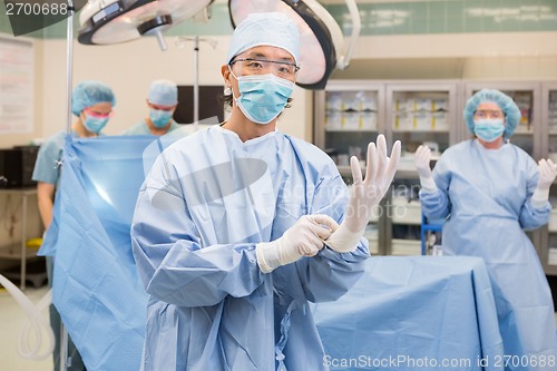 Image of Portrait of Surgeon in Operating Theater