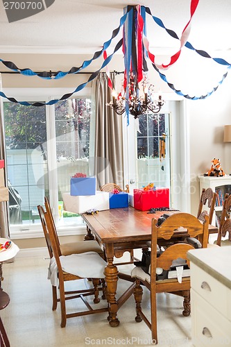 Image of Birthday Presents On Dining Table