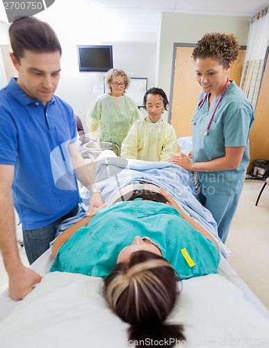 Image of Happy Birth of Baby in Hospital