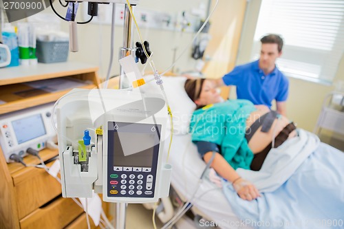 Image of IV and Epidural Equipment on Maternity Ward