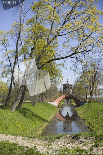 Image of Tsarskoe Selo. Krestovy Bridge in the Upper Garden