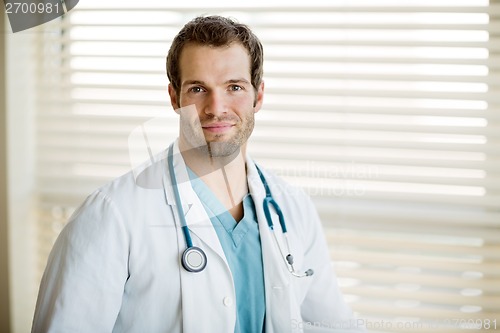 Image of Handsome Cancer Specialist With Stethoscope Around Neck