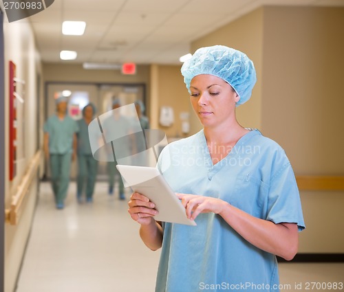 Image of Doctor Using Digital Tablet In Hospital