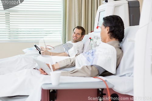 Image of Patients Undergoing Dialysis Treatment In Hospital