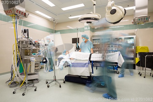 Image of Operating Suite Preparation with Motion Blur