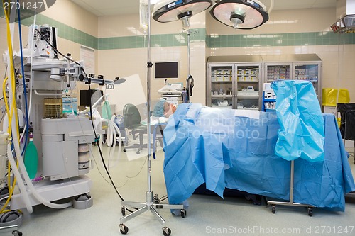 Image of Patient Lying On Bed In Operation Room