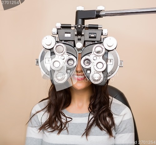 Image of Woman Having An Eye Test