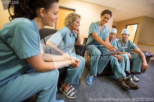 Image of Surgical Team in Staff Lounge