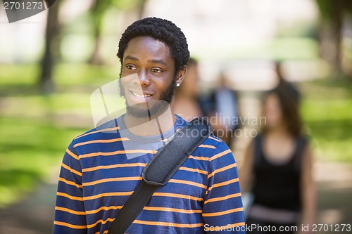 Image of Thoughtful University Student At Campus