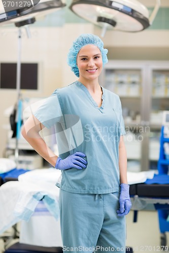 Image of Confident Surgeon With Hand On Hip