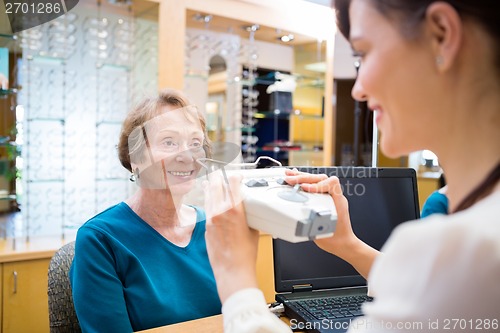 Image of Woman Getting An Eye Test From Ophthalmologist