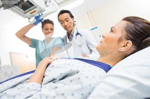 Image of Medical Team Taking Patient's Xray