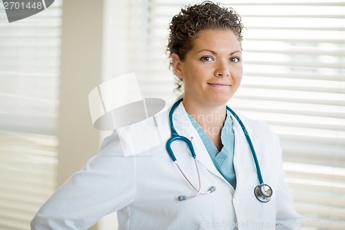 Image of Confident Female Cancer Specialist In Labcoat