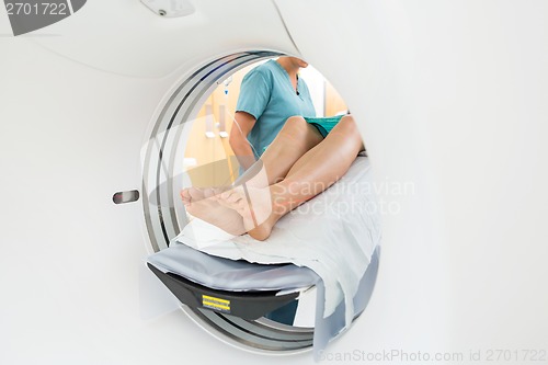 Image of Patient Undergoing CT Scan