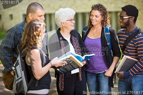 Image of University Students Studying On Campus