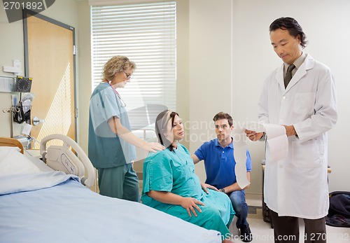 Image of Doctor Examining CTG print