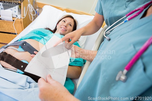 Image of Nurses Discussing Fetal Monitor Report
