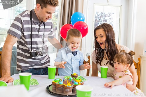 Image of Family Having Birthday Party