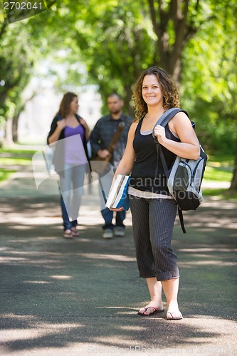 Image of Portrait Of University Student Standing On Campus