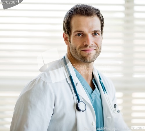 Image of Confident Cancer Specialist With Stethoscope Around Neck