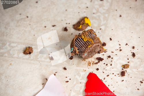 Image of Cupcake Crumbs On Flooring