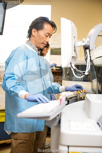 Image of Loading Tray in Chemical Analyzer