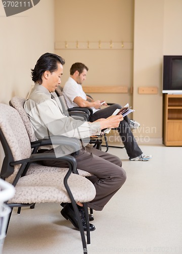 Image of Patients Waiting In Hospital Lobby