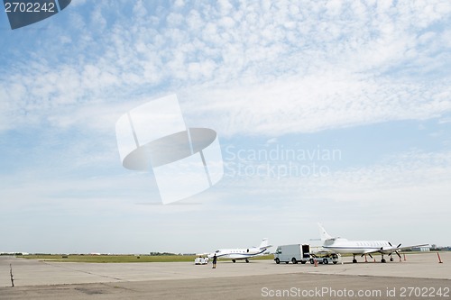 Image of Private Jets On Airfield