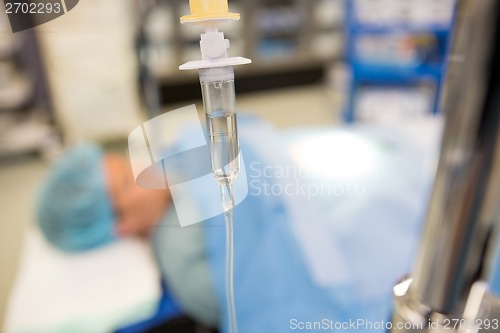 Image of Closeup Of Saline Drip