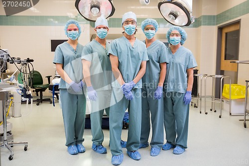 Image of Medical Team Standing In Operation Room