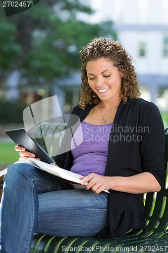 Image of University Student Studying On Campus