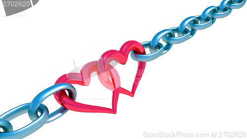 Image of Chains with red heart
