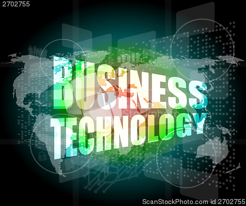 Image of business technology interface hi technology