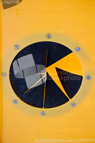 Image of abstract pac man in  of lanzarote spain africa