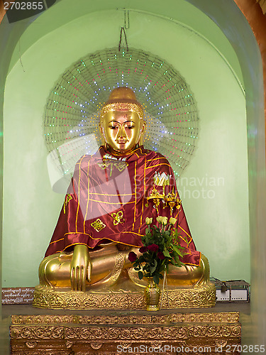 Image of Buddha image during evening at the Shwedagon Pagoda