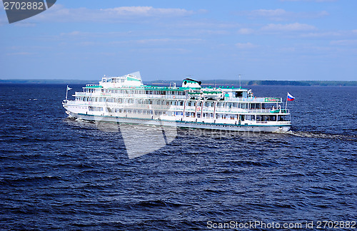 Image of Cruise Liner sailing the Volga River (Russia)
