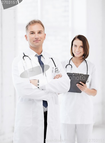 Image of two doctors in hospital