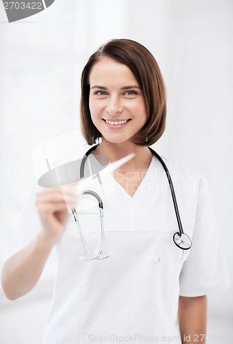 Image of doctor with thermometer and stethoscope