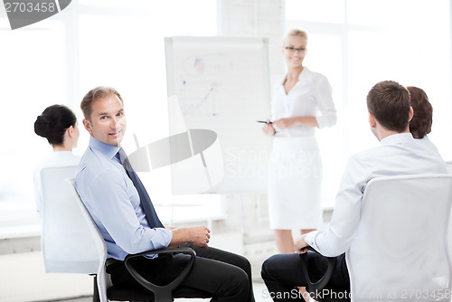 Image of businessman on business meeting in office