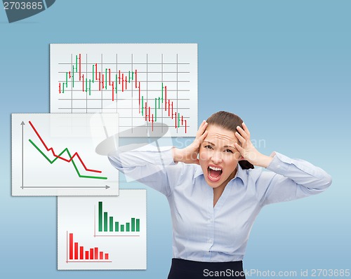 Image of angry screaming businesswoman