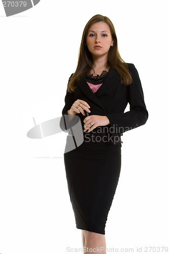Image of Stern young business woman