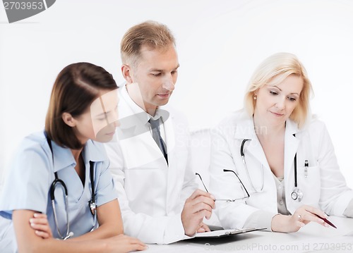 Image of team or group of doctors on meeting